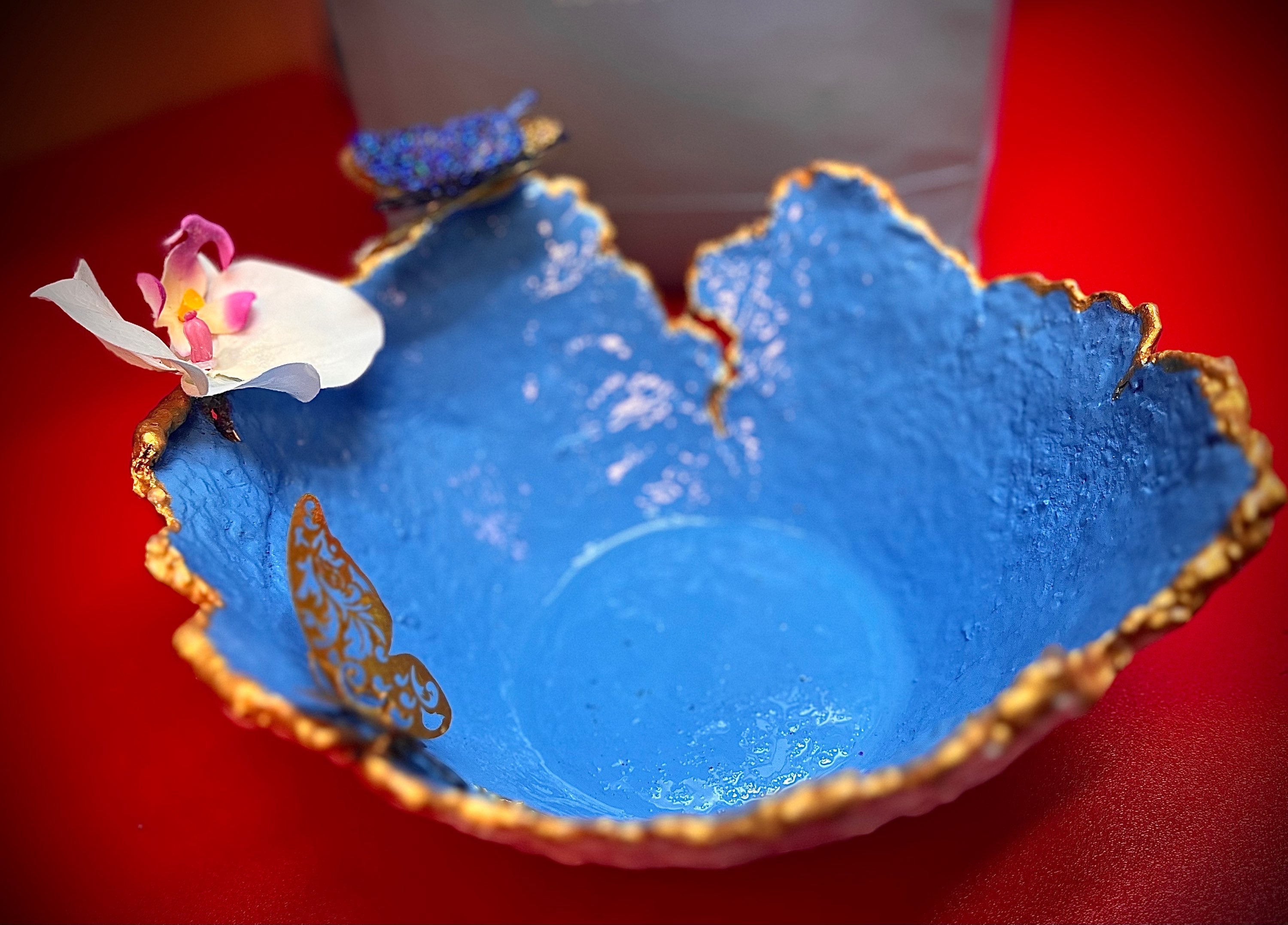 SOLD "White/Blue Vase" image 3