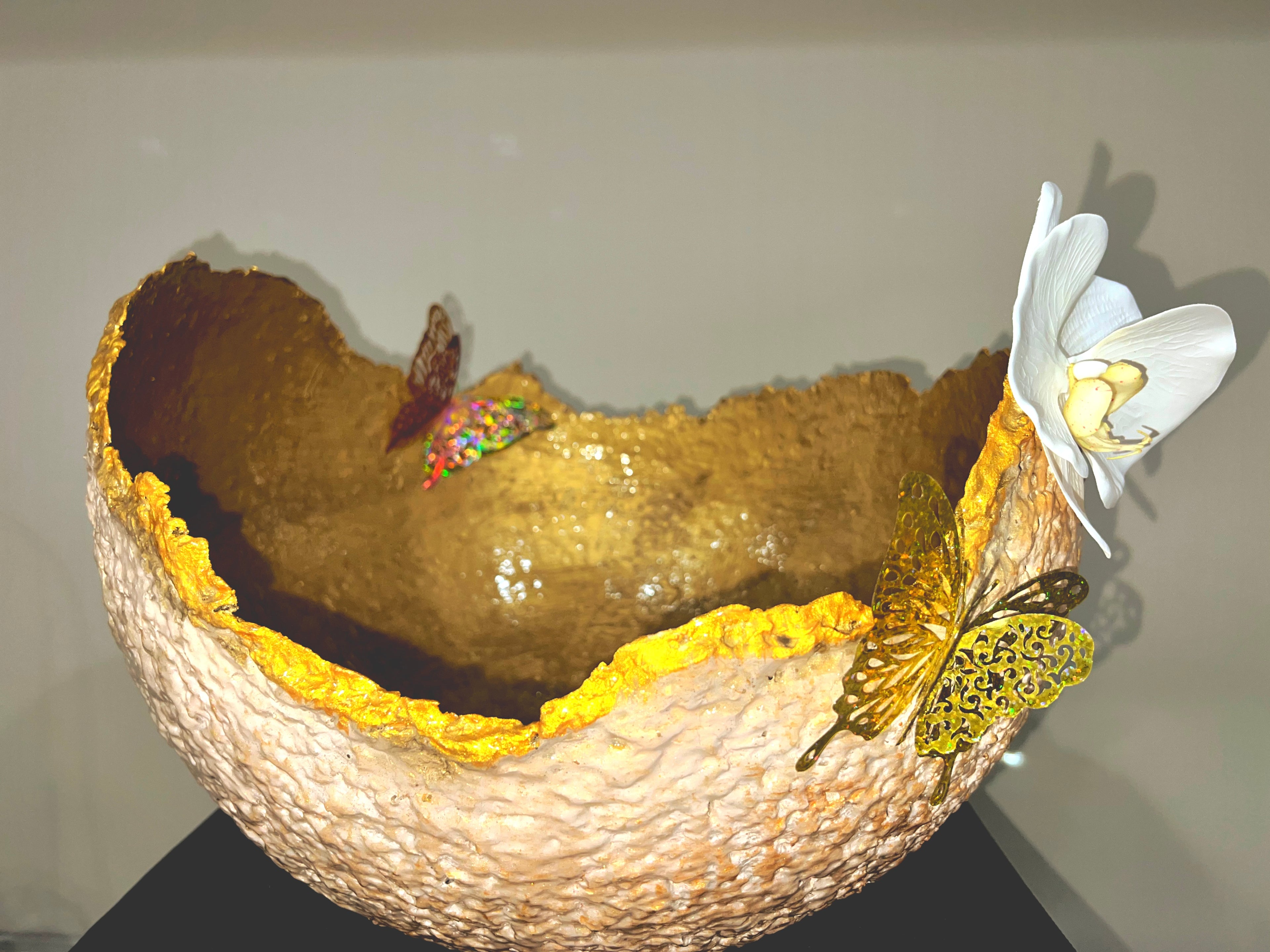 "Extra-Large Gold/Pink Hue Vase" image 0