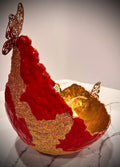 SOLD "Gold/Red Vase" image 0