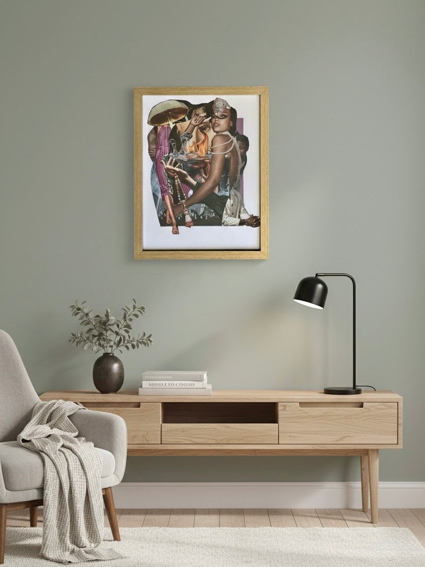 "How Hot am I?" 11”x14”collage image 1