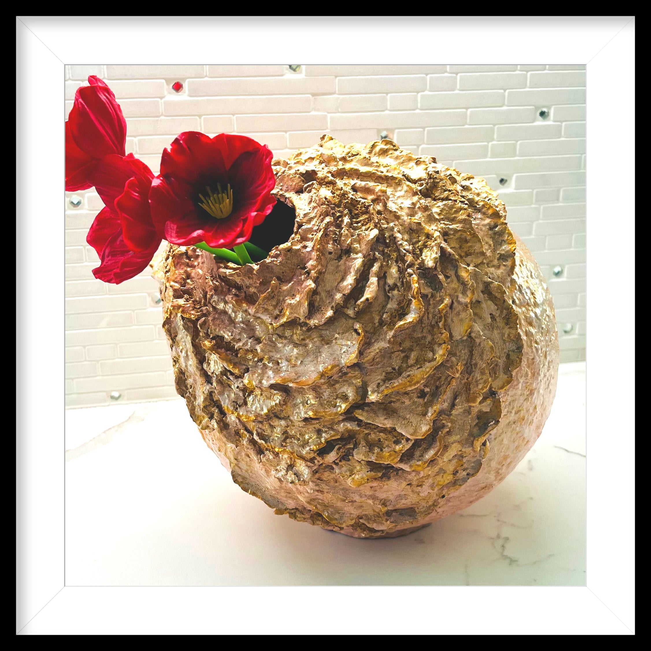 "Pink/Gold Vase" image 1