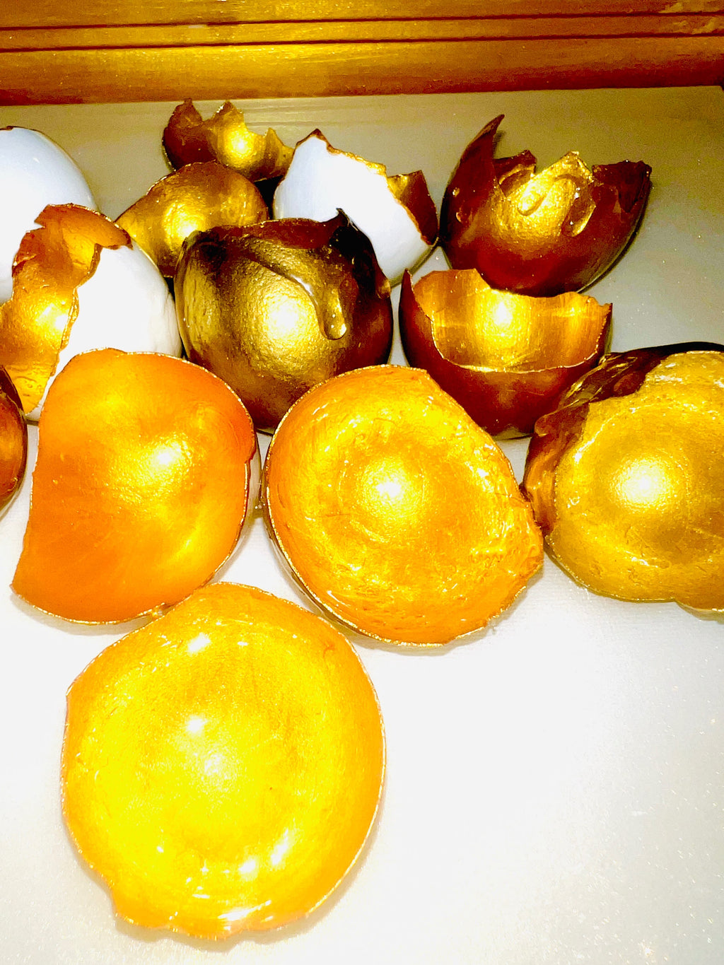 SOLD "Golden Children" Egg Art image 0