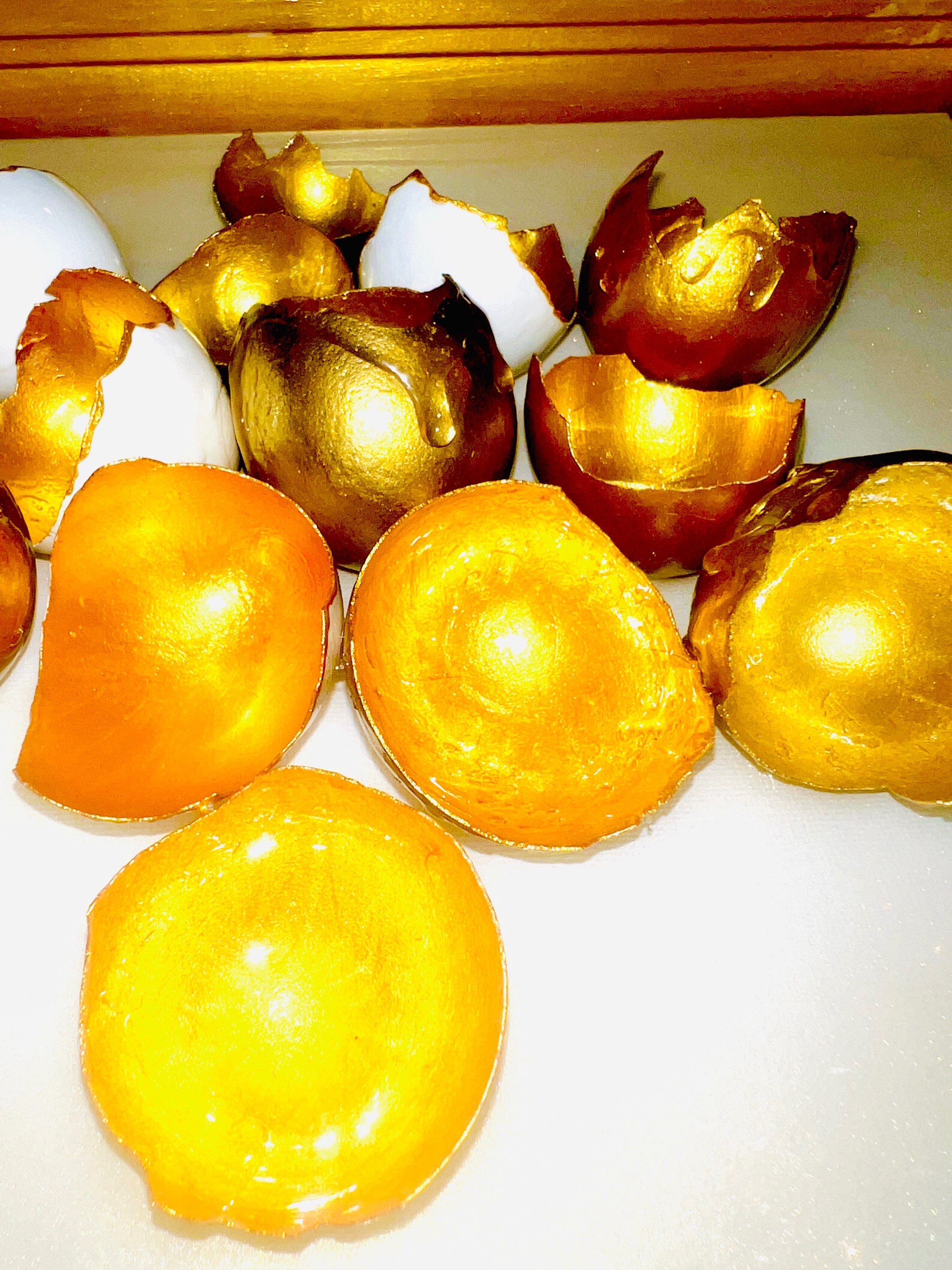 SOLD "Golden Children" Egg Art image 0