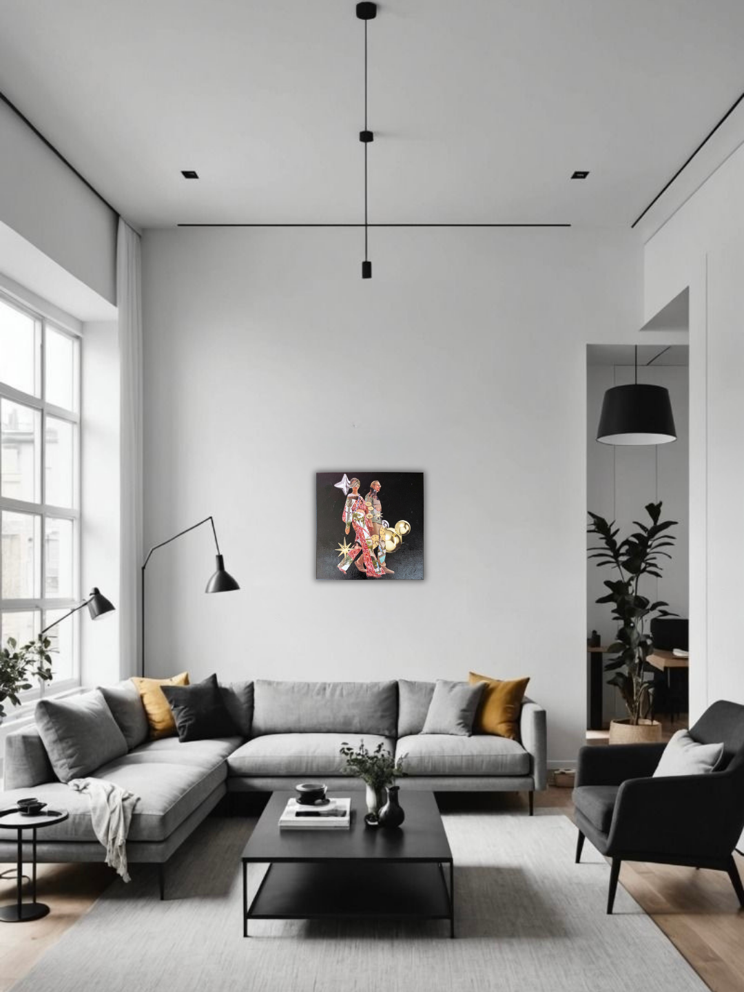 Celestial walk  12”x12” collage image 2