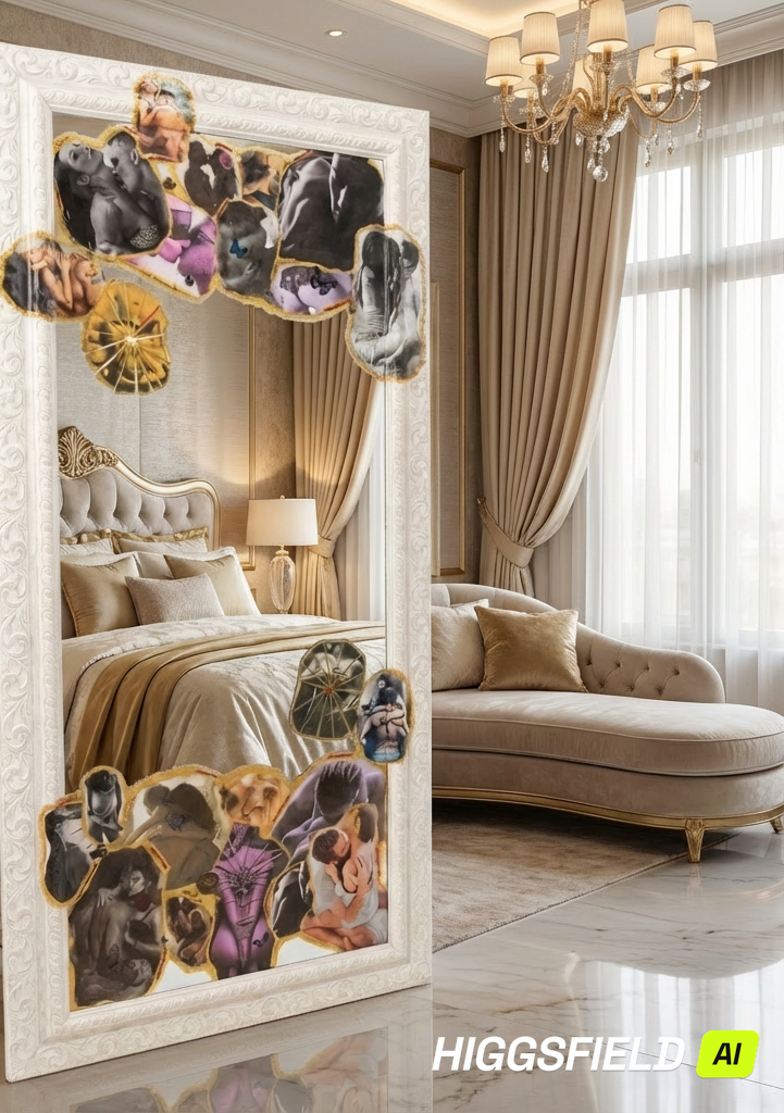 "Erotica" Mirror Floor or Wall 67'"x 31" ready to hang image 2