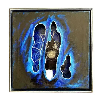 "Illuminated Blue"   12"x12"x3"