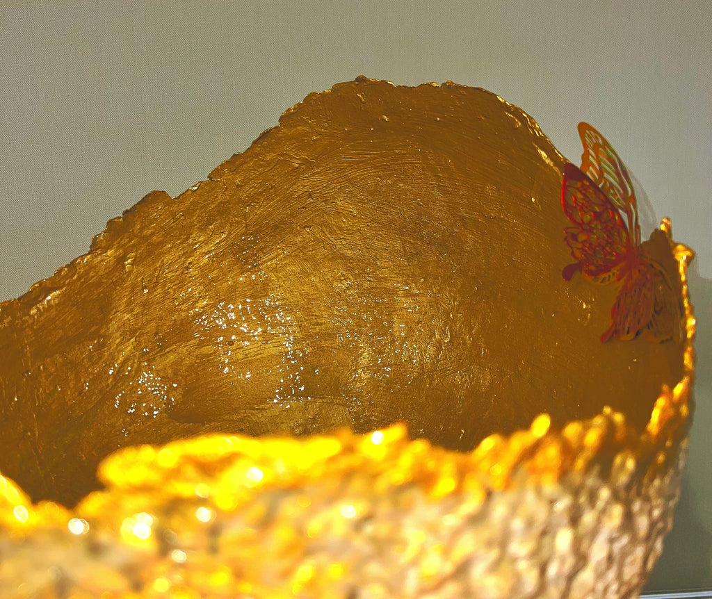 "Extra-Large Gold/Pink Hue Vase" image 3