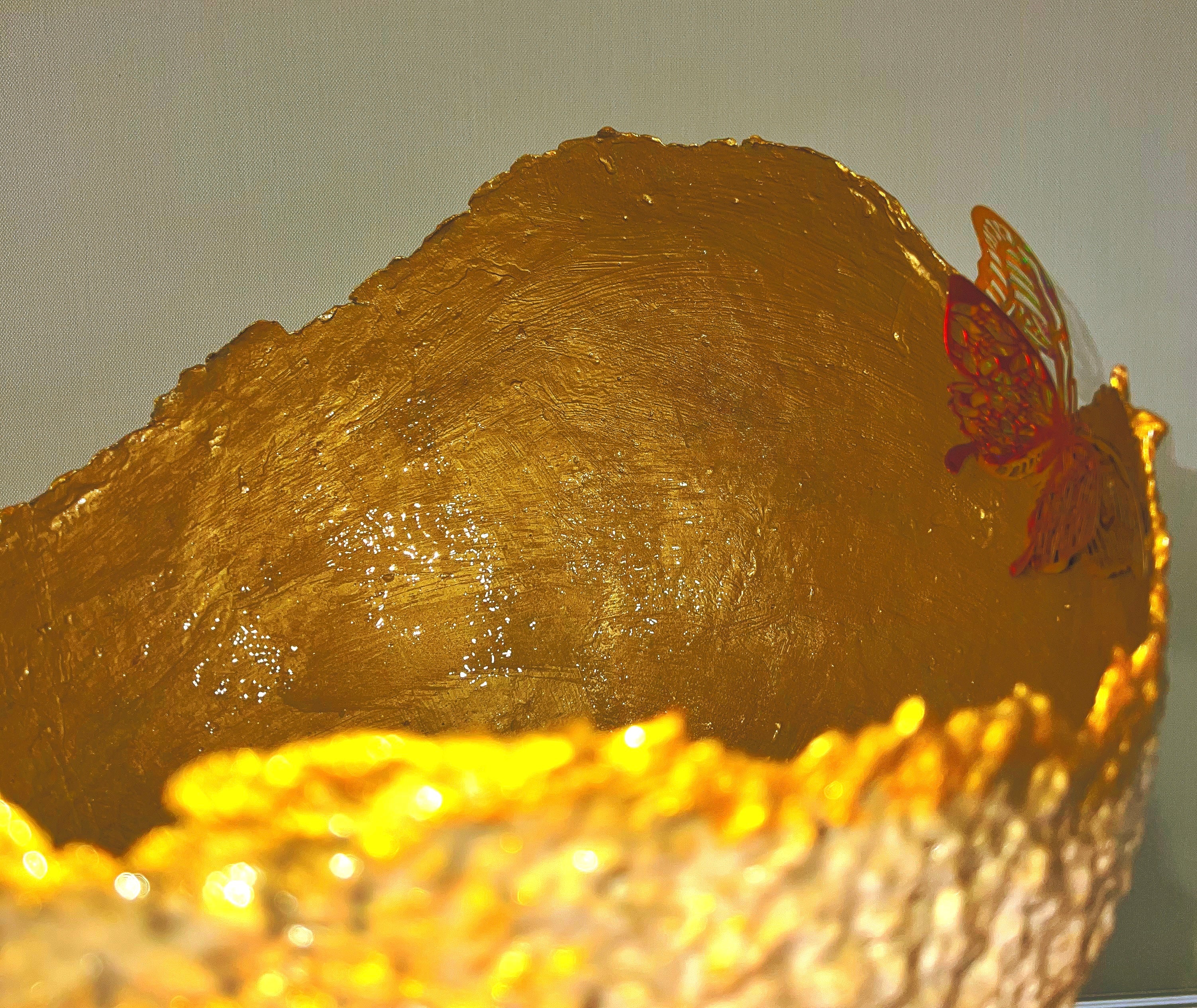 "Extra-Large Gold/Pink Hue Vase" image 3