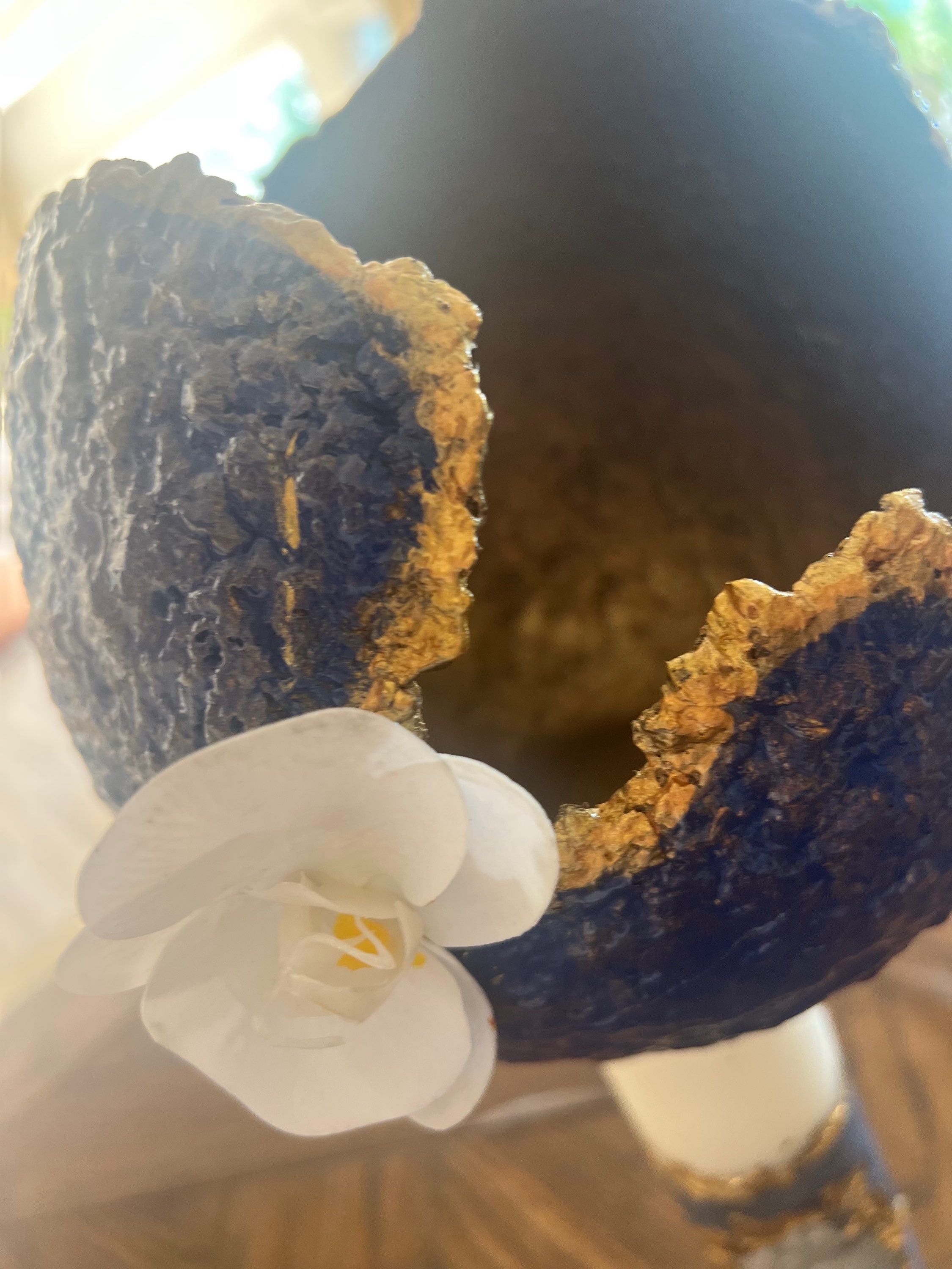 SOLD "Blue/Gold Vase" image 2