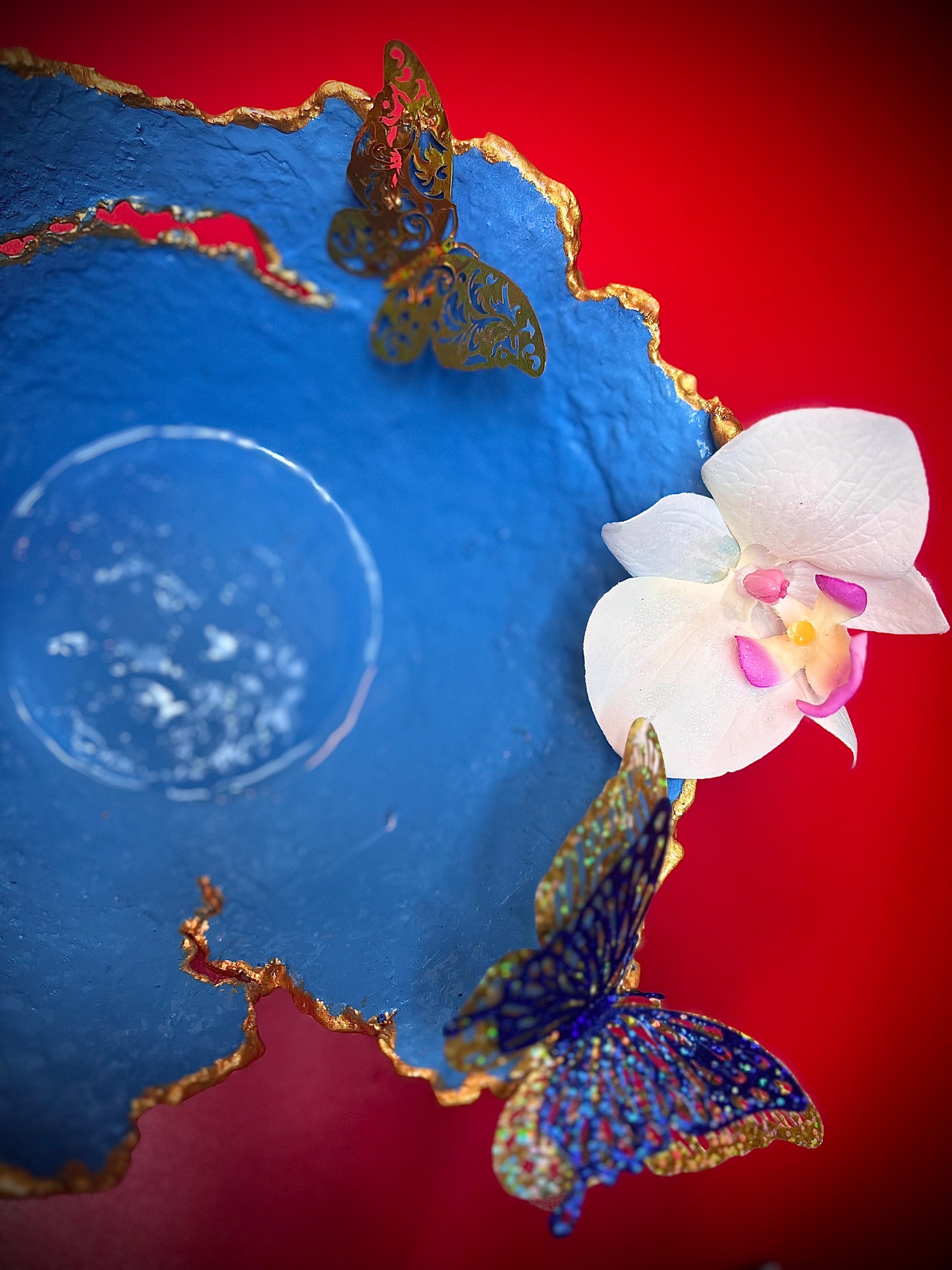 SOLD "White/Blue Vase" image 2