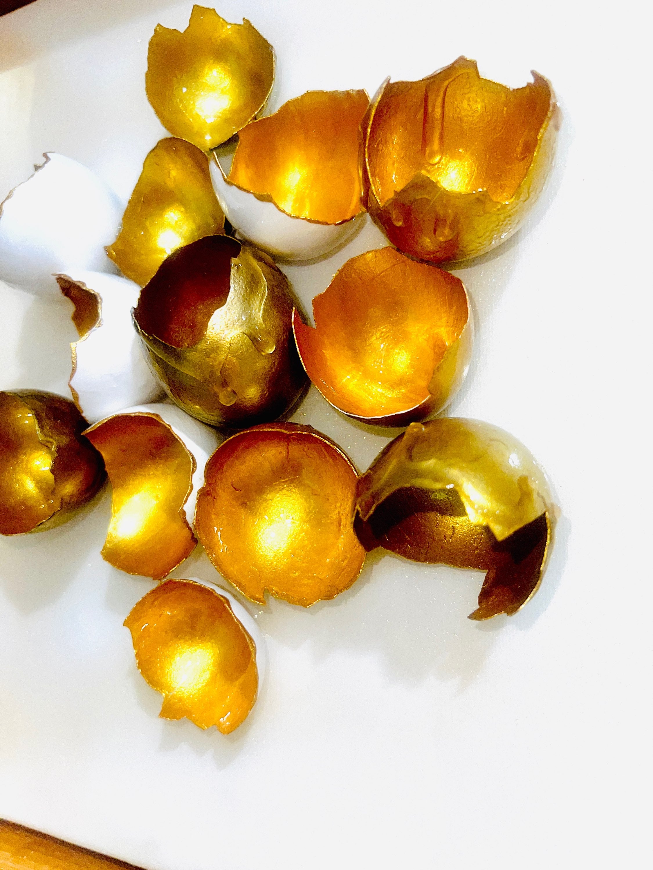 SOLD "Golden Children" Egg Art image 1