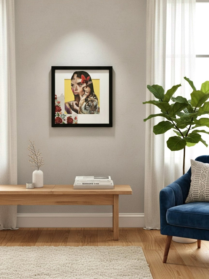 "Wild Elegance" 12”x12” collage image 1