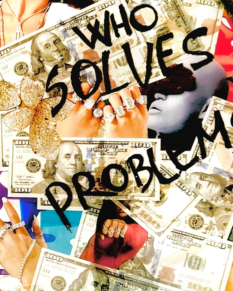 "The Man Who Solves Problems" wall mirror 28”x 28 image 1