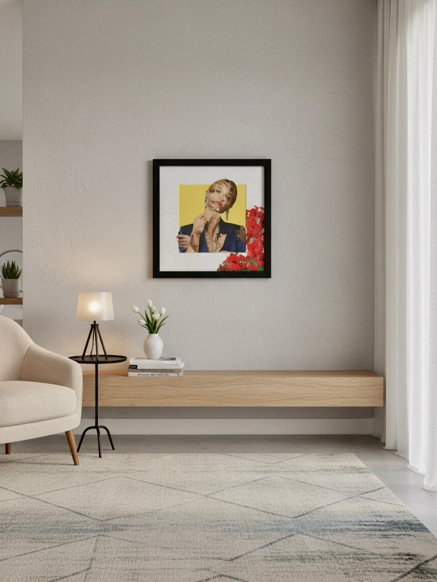 "Elegance in Fragments" 12”x12”collage image 1