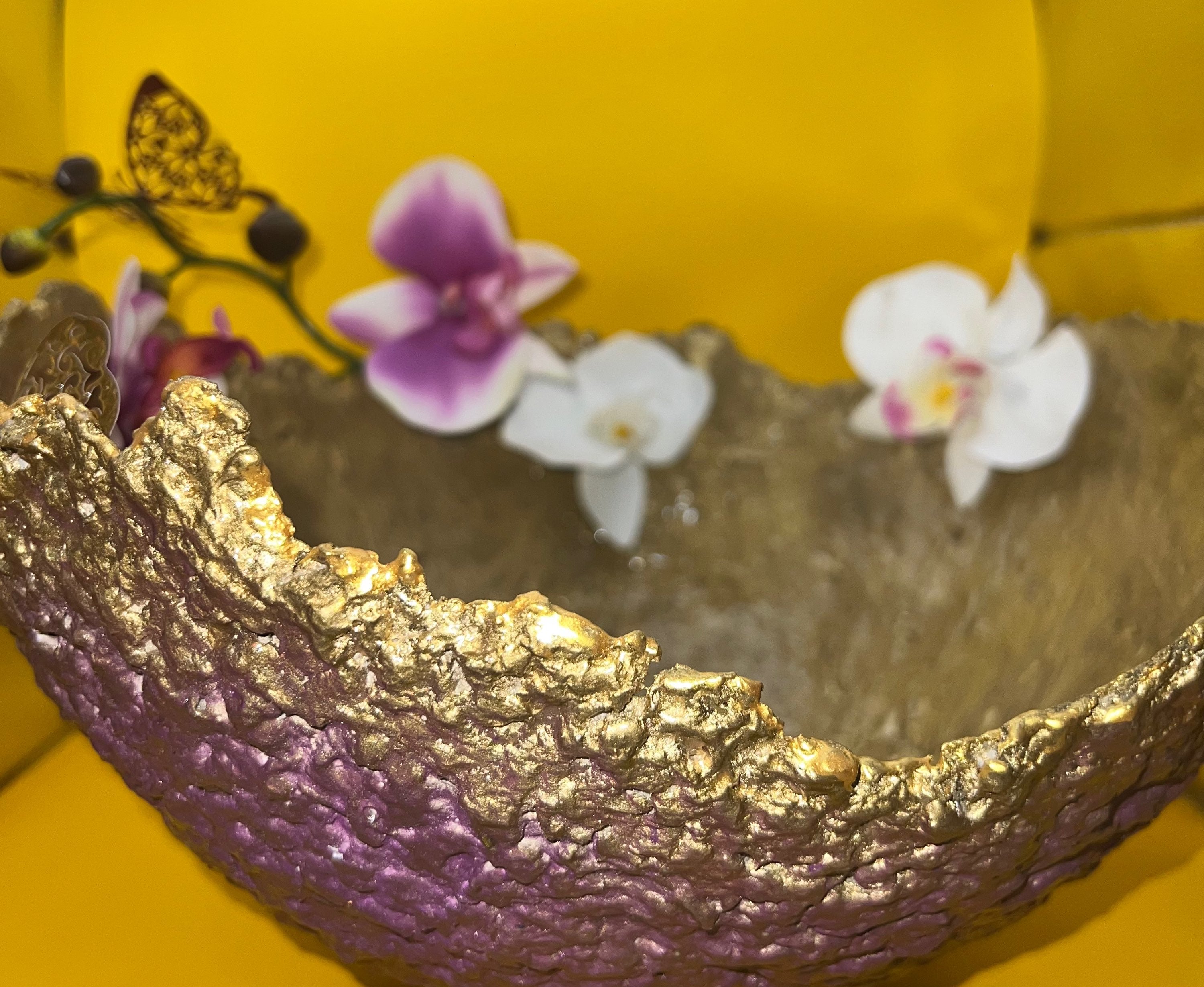SOLD "Large Gold/Purple Vase" image 3