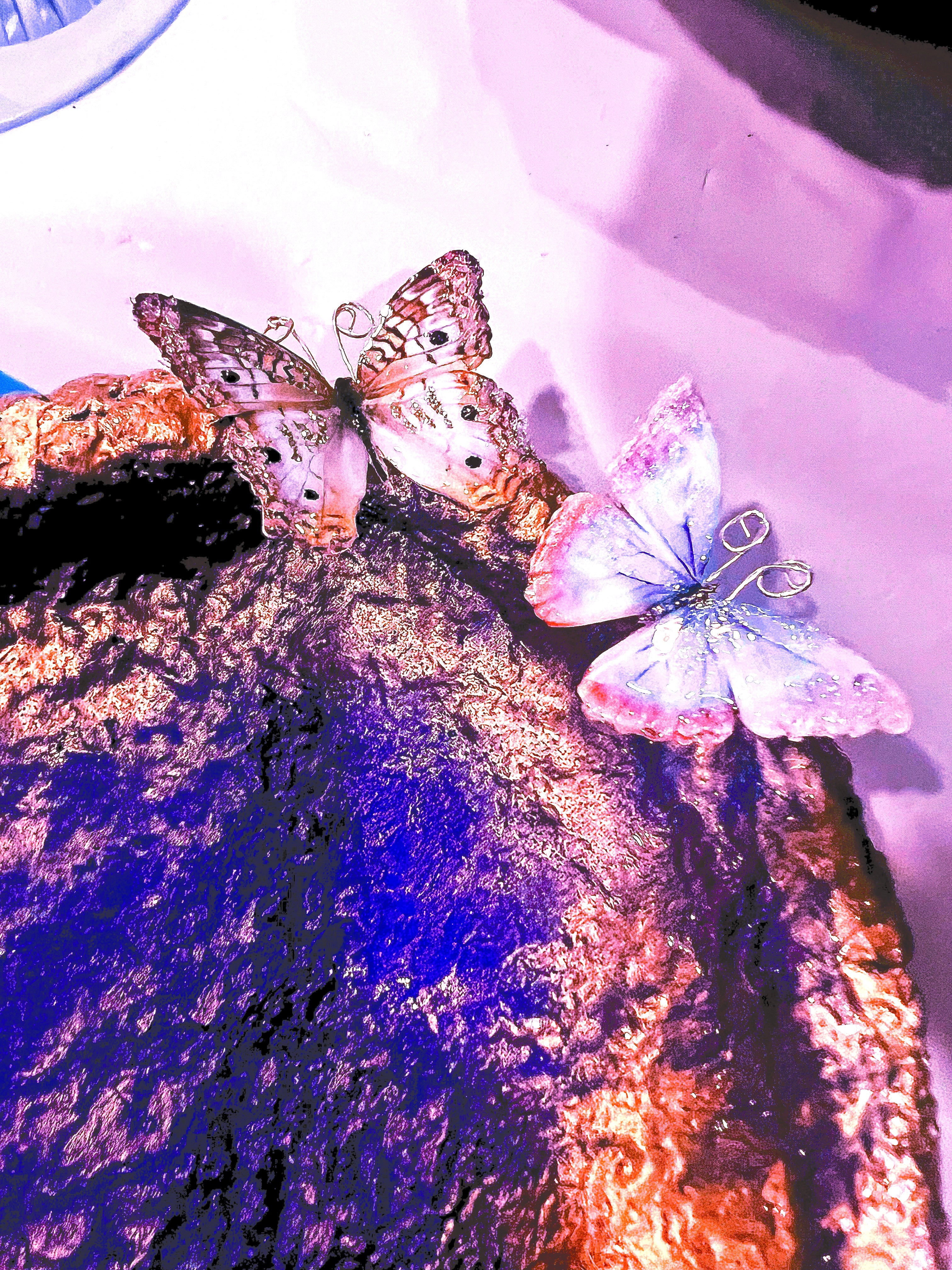 SOLD "Gold/Blue Vase" image 3