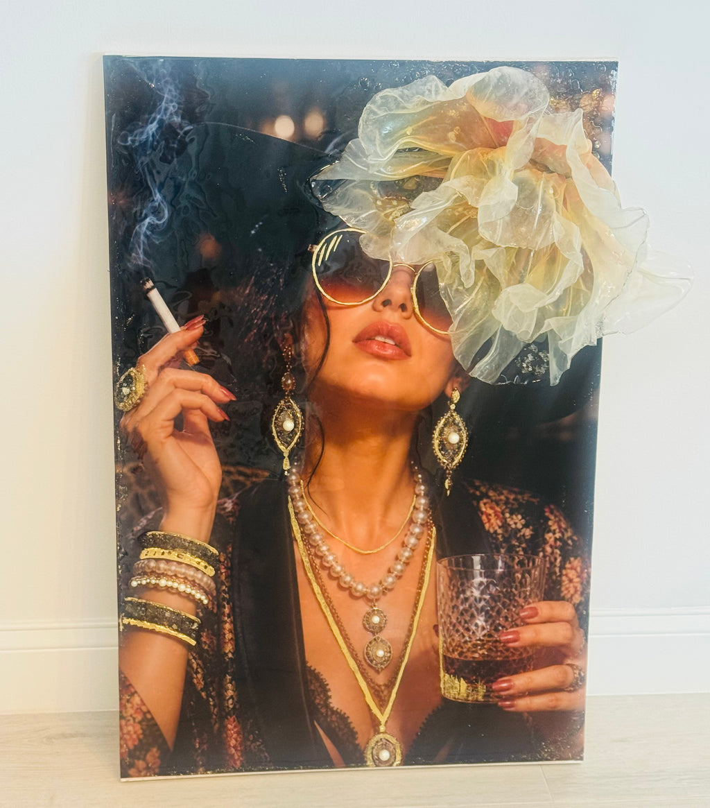 “Woman in Flower Hat”   24”x36”