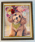 Dog 16”x20” peach