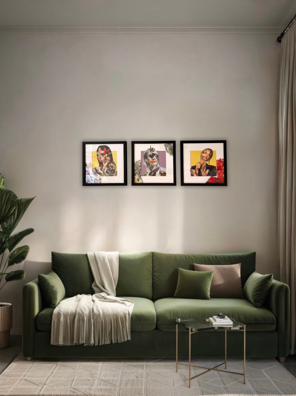 "Wild Elegance" 12”x12” collage image 5