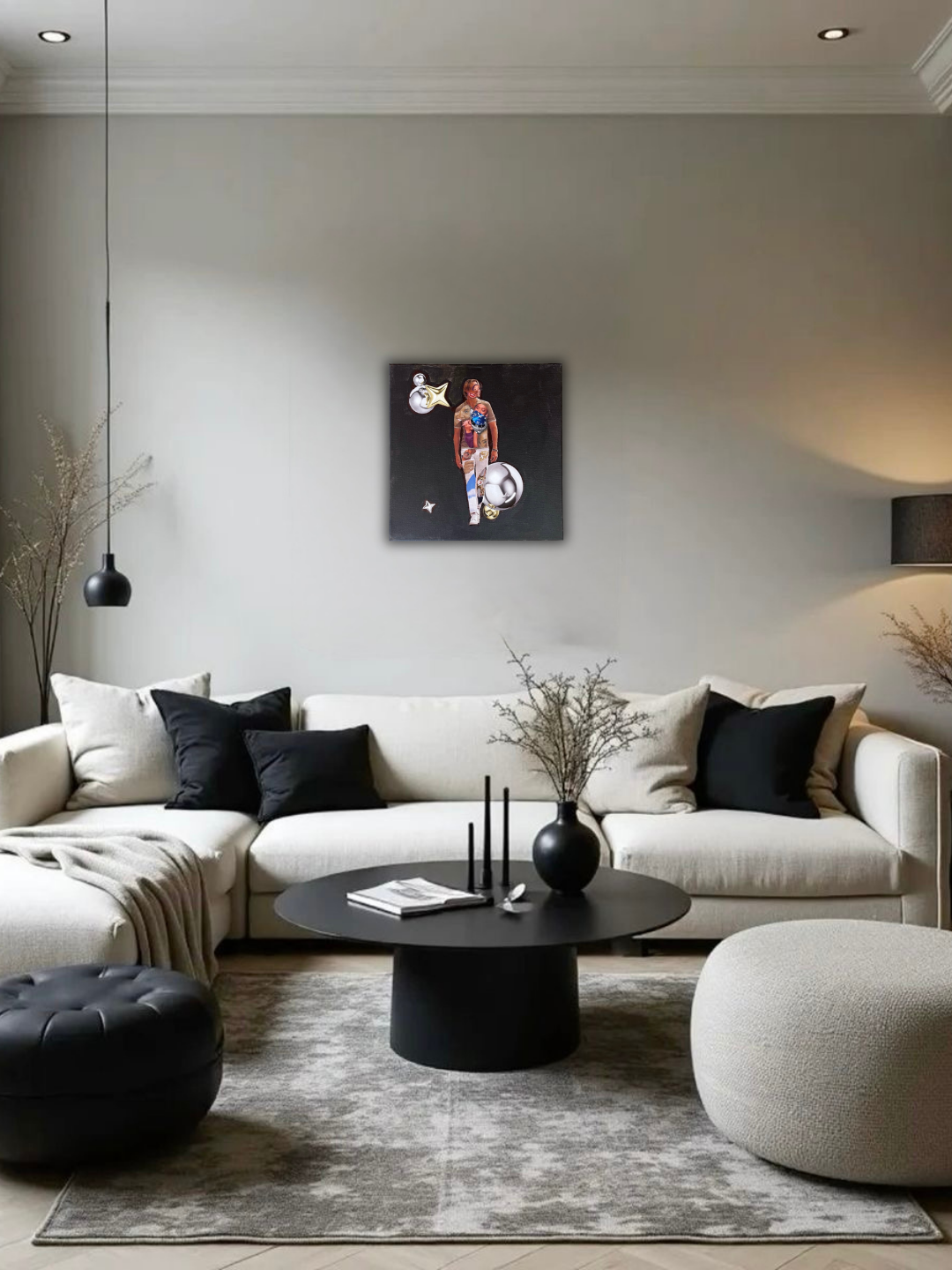 "He/Him"  12”x 12” collage image 3