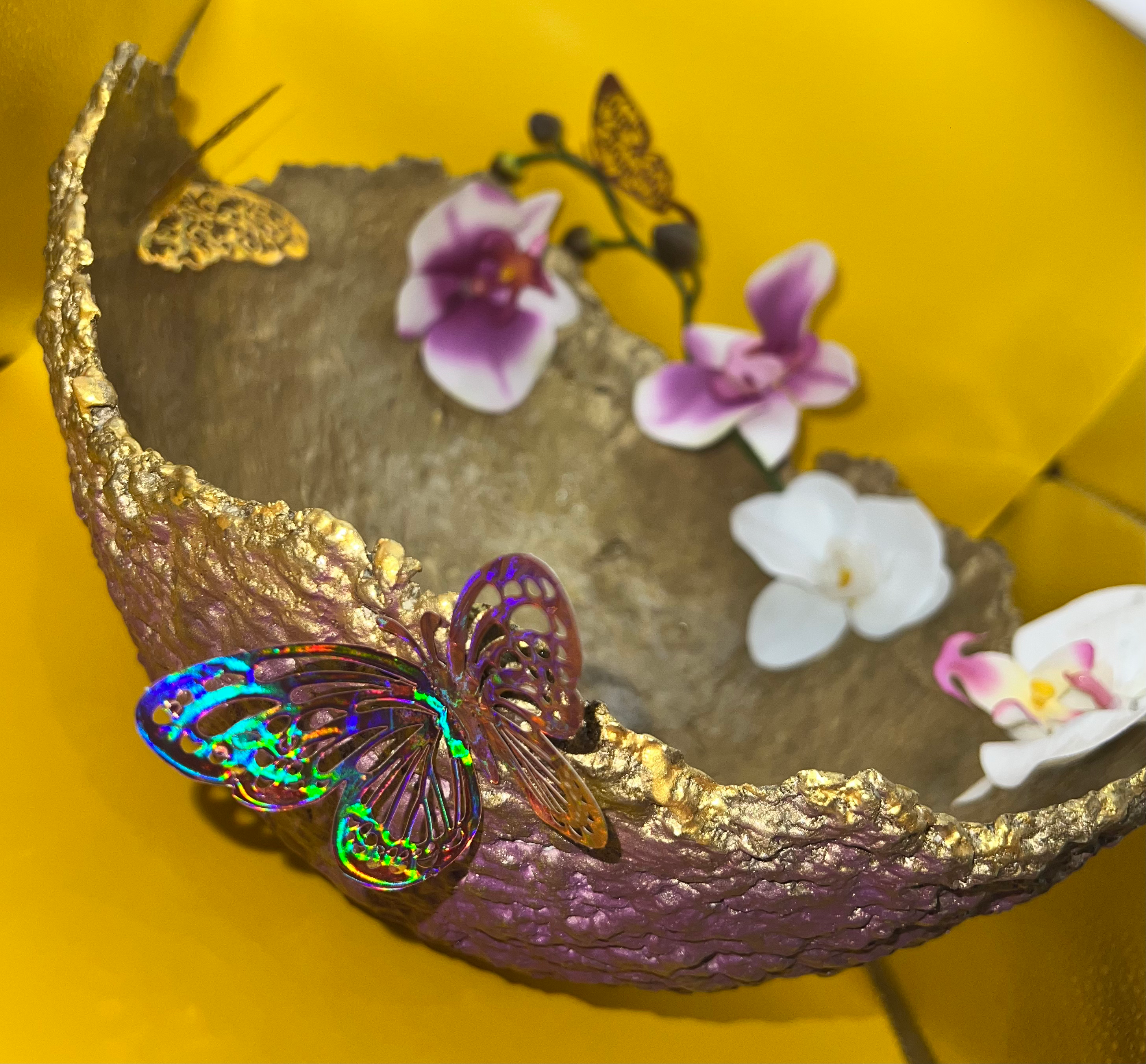 SOLD "Large Gold/Purple Vase" image 1