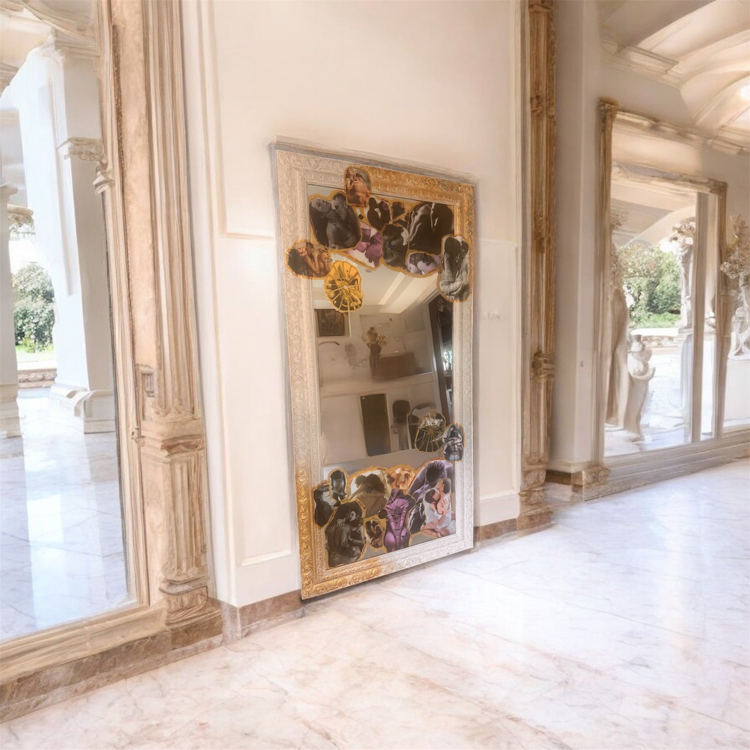 "Erotica" Mirror Floor or Wall 67'"x 31" ready to hang image 0