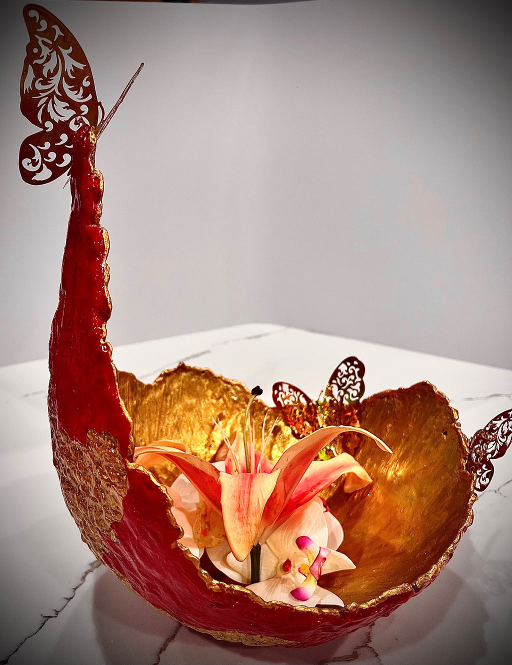 SOLD "Gold/Red Vase" image 4