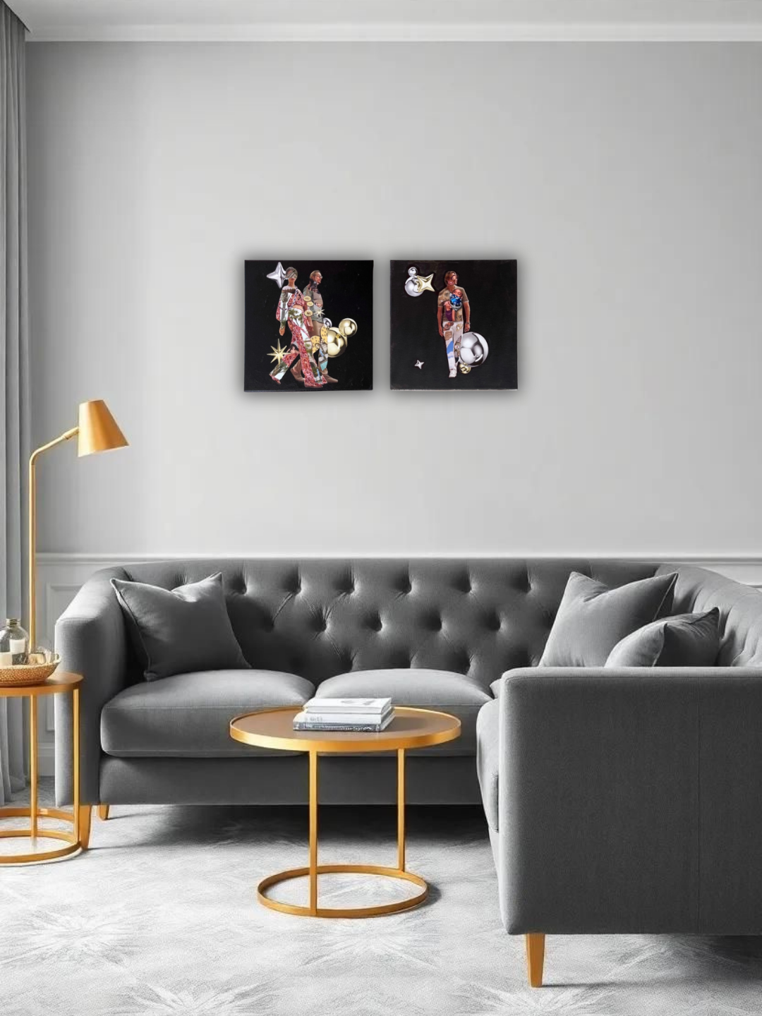 "He/Him"  12”x 12” collage image 5