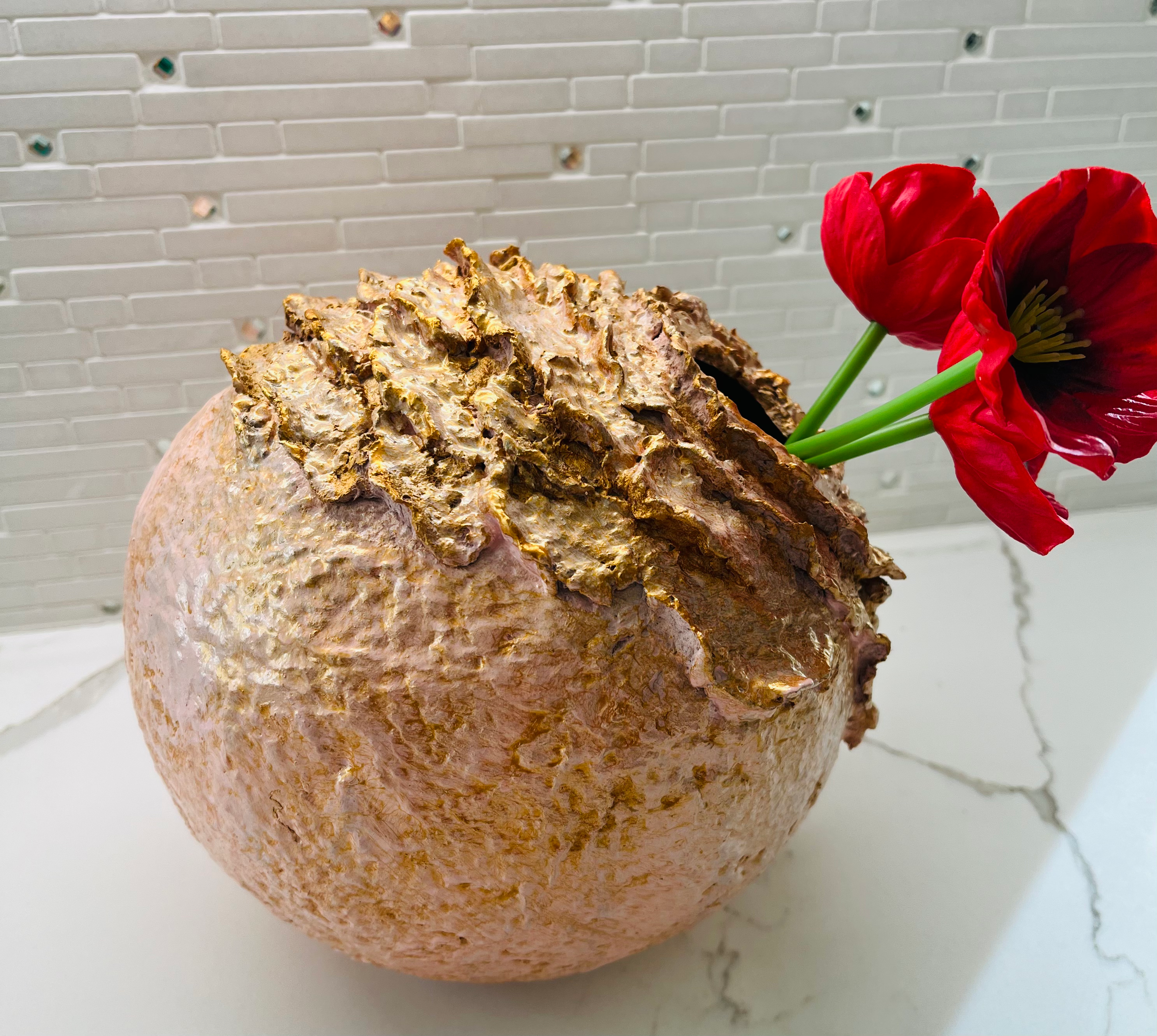 "Pink/Gold Vase" image 4