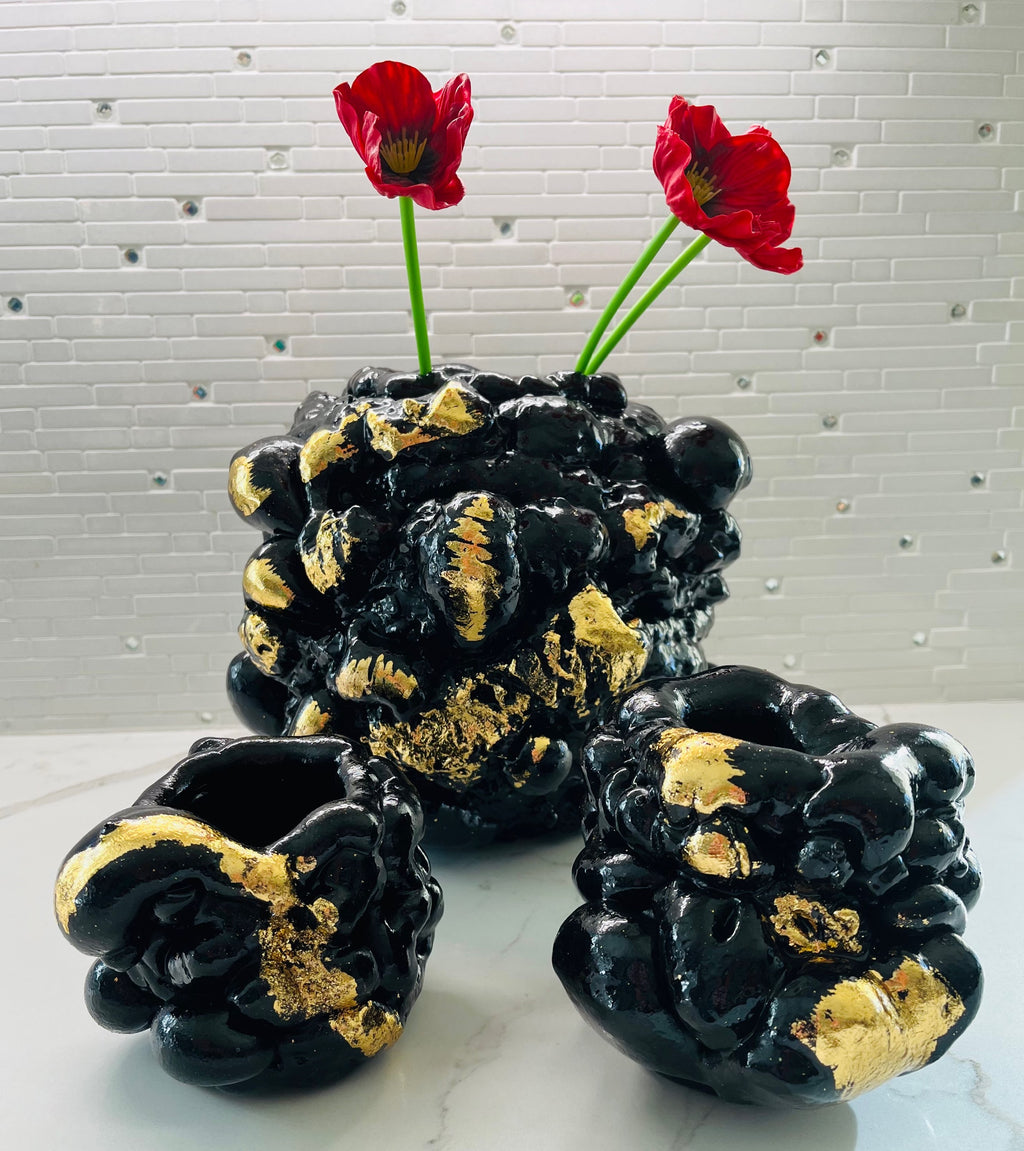 "Black/Gold Vase" image 2