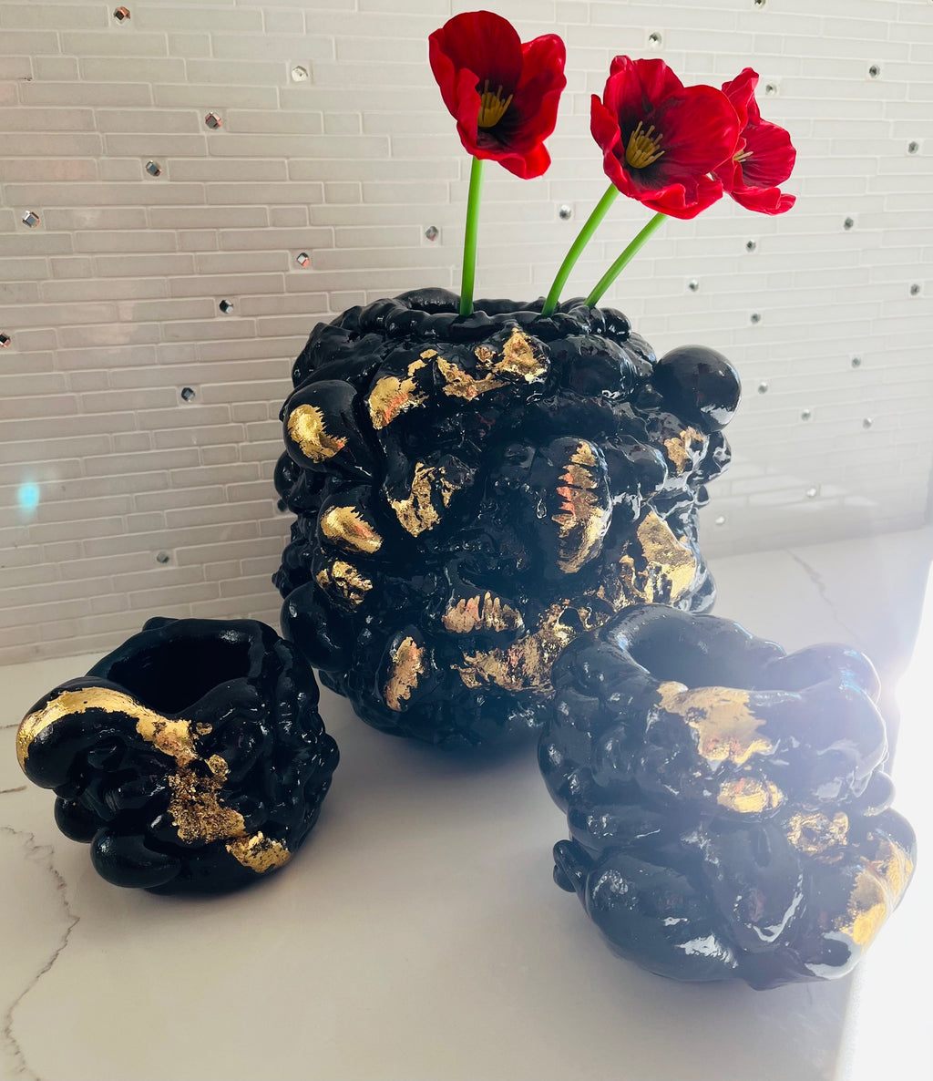 "Black/Gold Vase" image 1