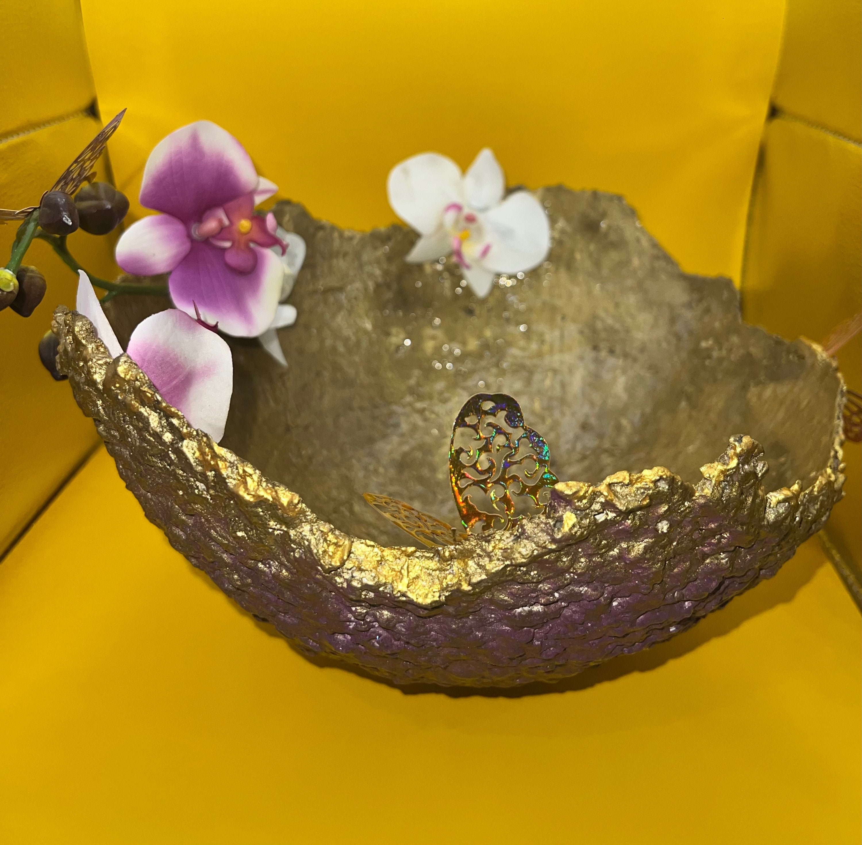 SOLD "Large Gold/Purple Vase" image 2