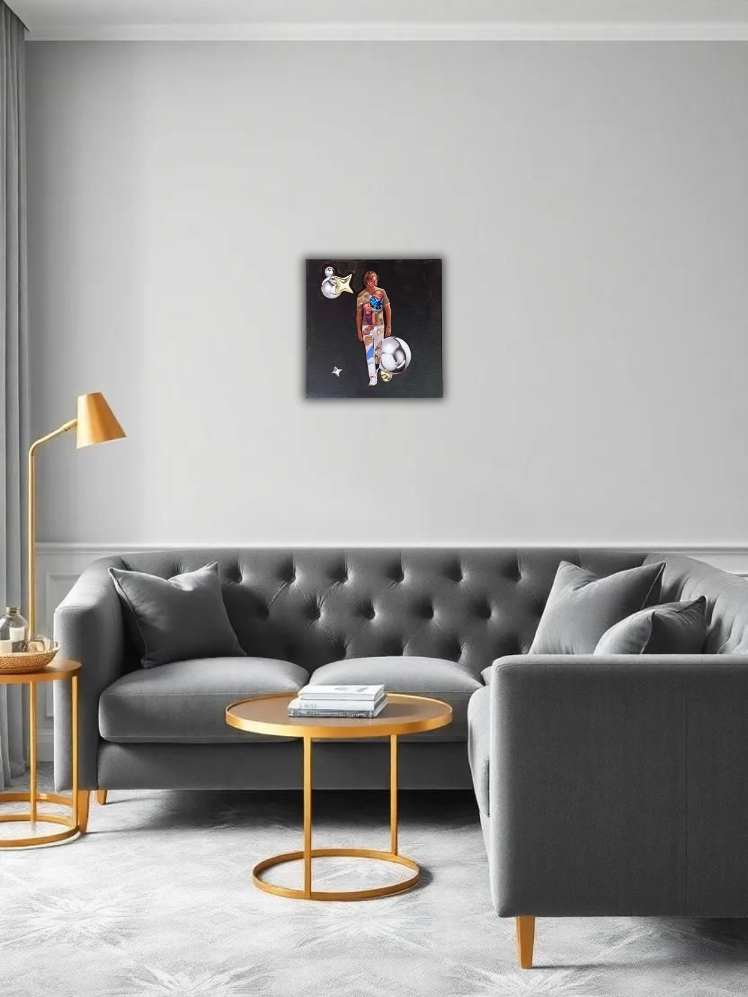 "He/Him"  12”x 12” collage image 2