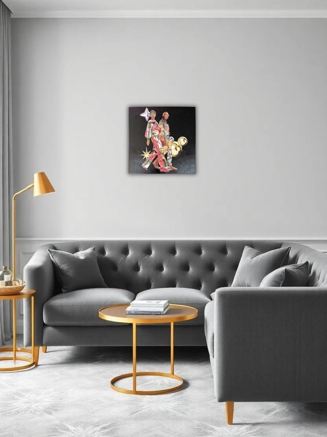 Celestial walk  12”x12” collage image 1