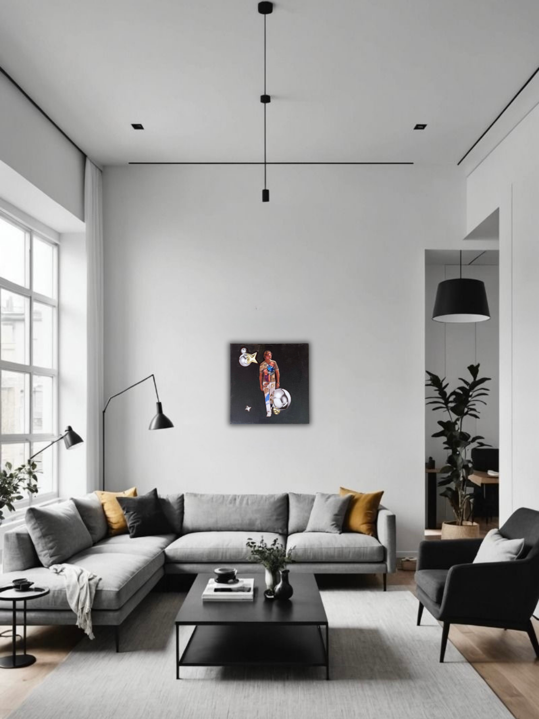 "He/Him"  12”x 12” collage image 4