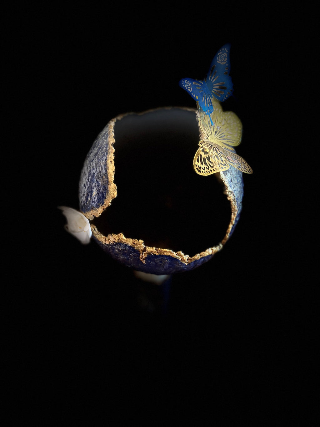SOLD "Blue/Gold Vase" image 1