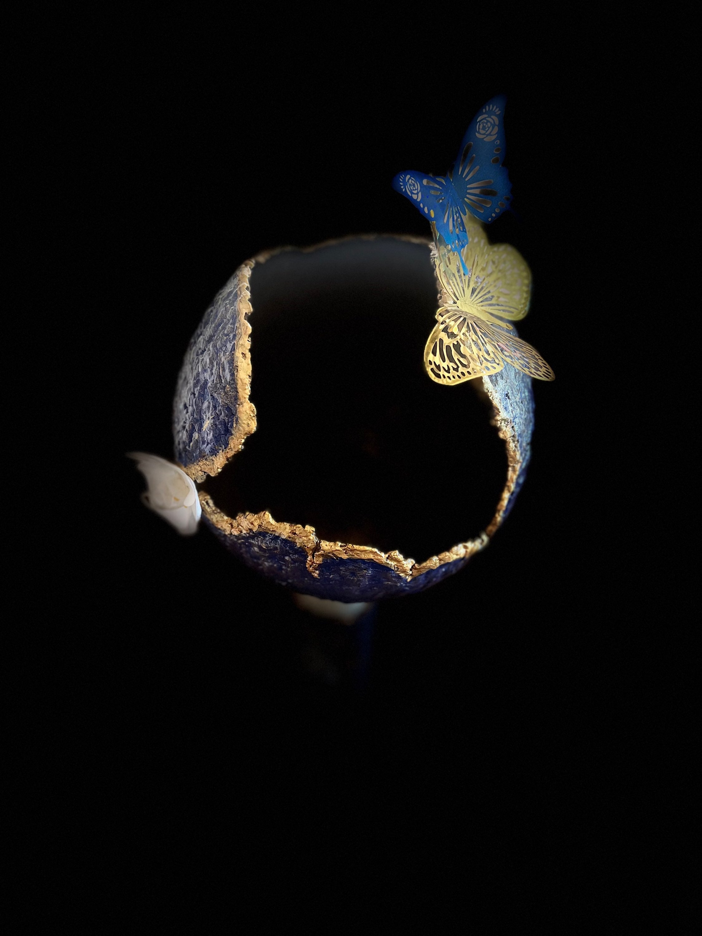 SOLD "Blue/Gold Vase" image 1