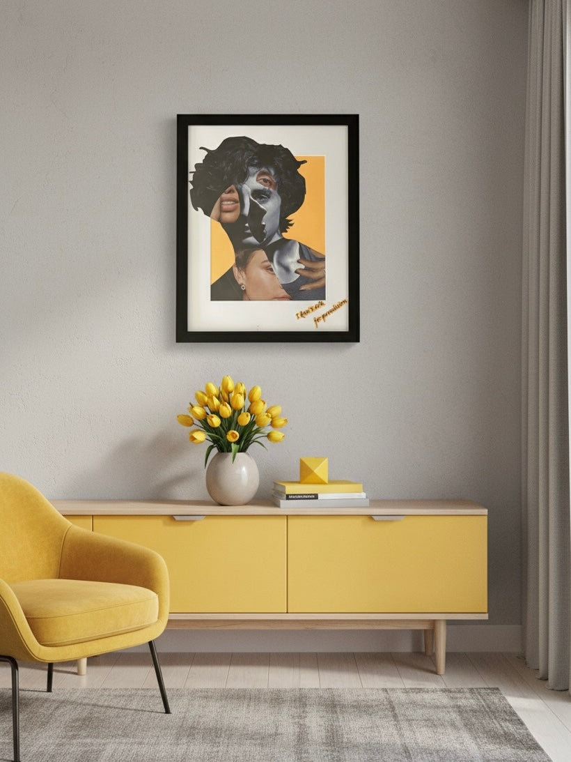 "Silent Seduction" 11”x14”collage image 1