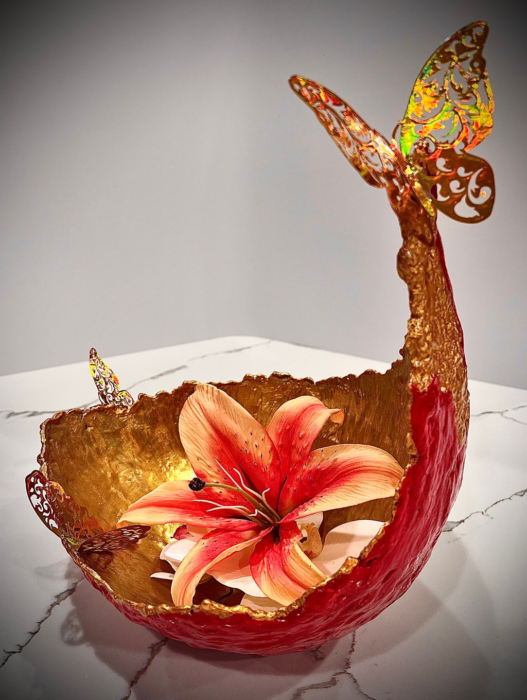 SOLD "Gold/Red Vase" image 5