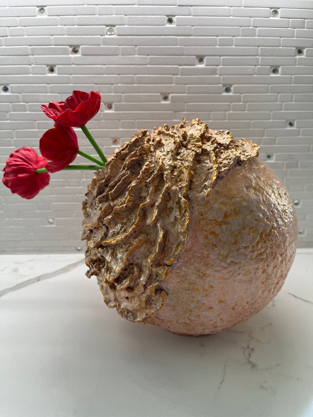 "Pink/Gold Vase" image 3