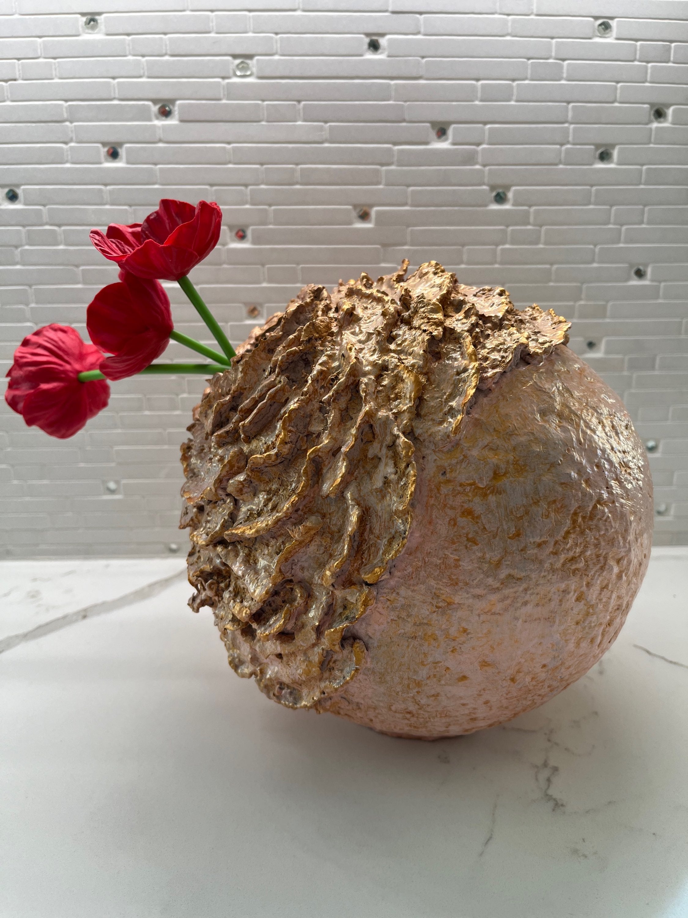 "Pink/Gold Vase" image 3