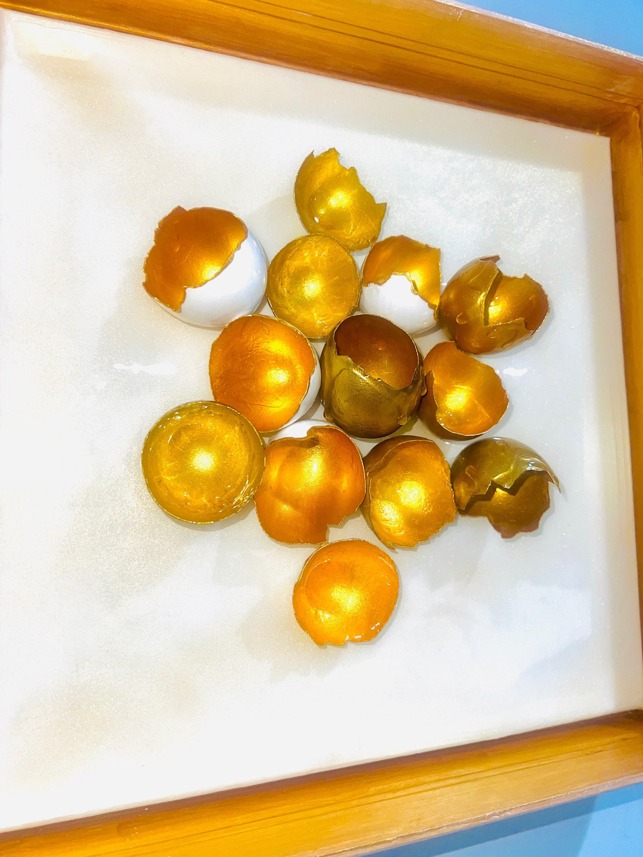 SOLD "Golden Children" Egg Art image 4