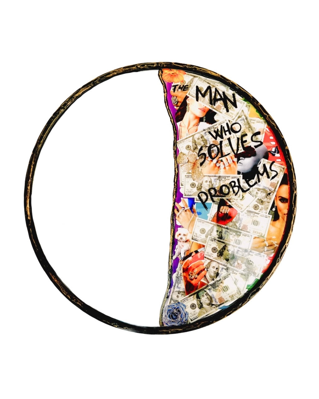 "The Man Who Solves Problems" wall mirror 28”x 28 image 0