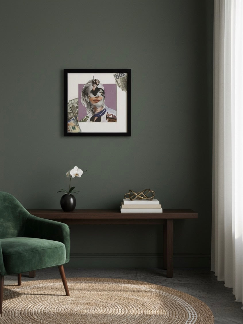 "Dangerous Muse" 12”x12”collage image 2