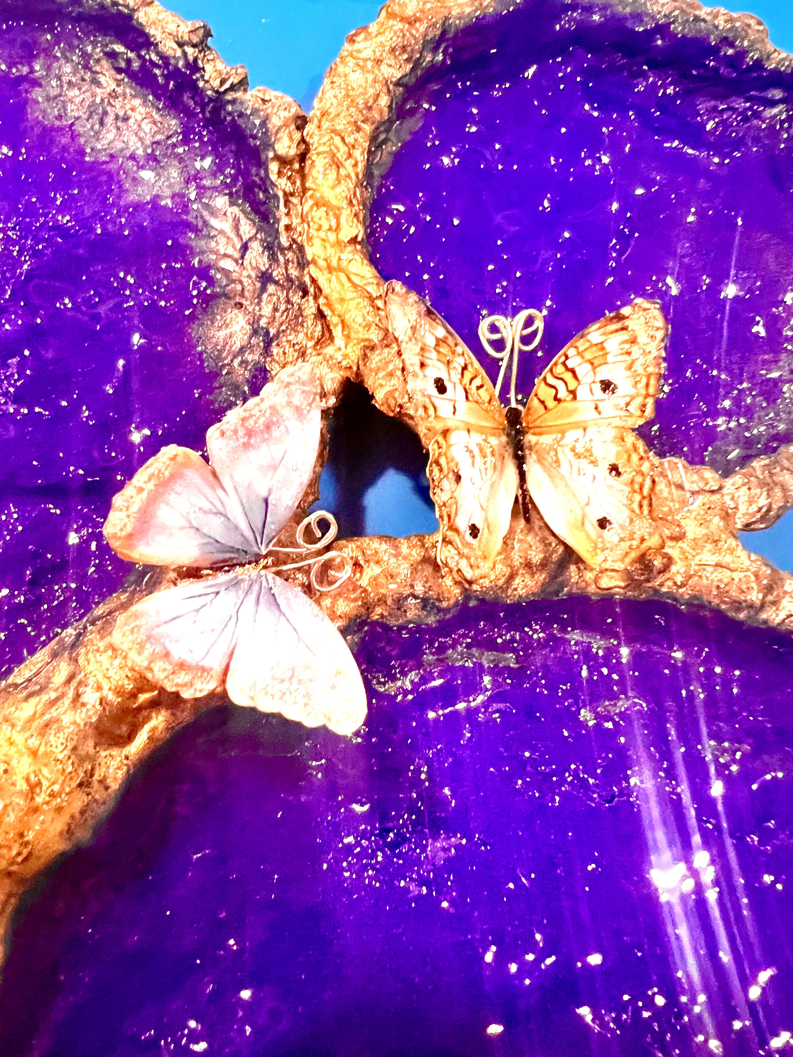 SOLD "Gold/Blue Vase" image 2